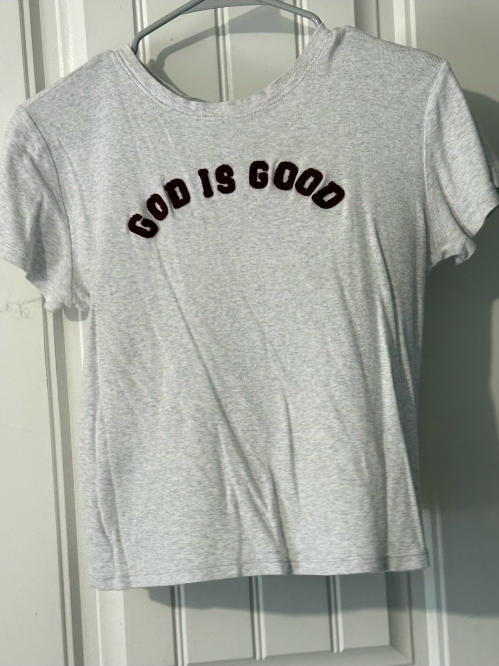 Girls' Light Gray 'God Is Good' Graphic Tee